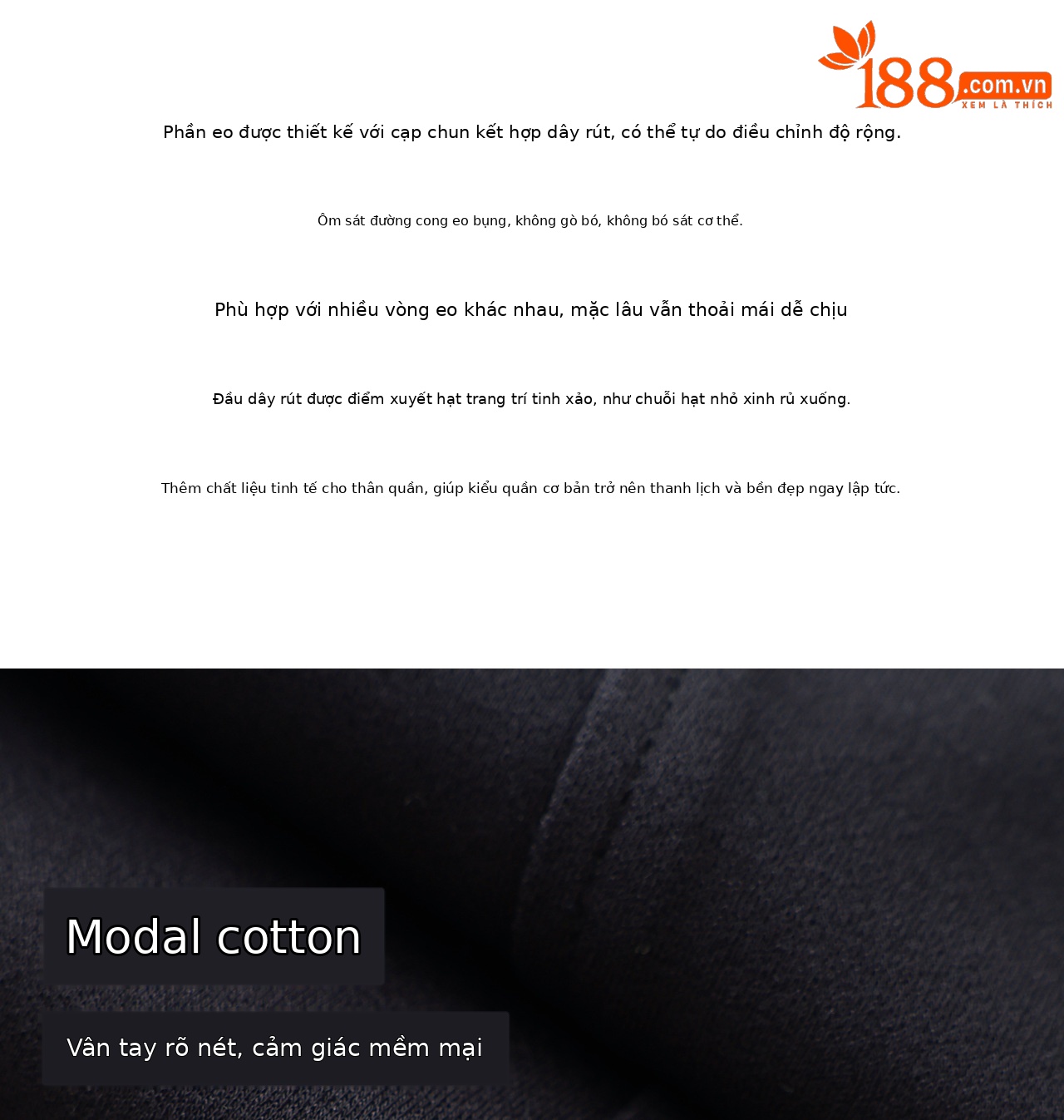 Quần culottes nữ ống rộng cạp thun dây rút vải mềm rủ — màu sắc chi tiết 3