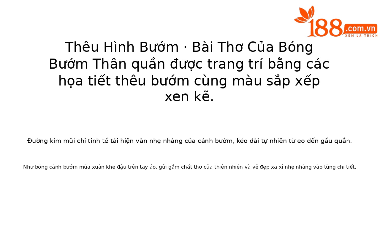 Quần jean nữ ống rộng chất liệu cotton phối lụa, thêu bướm đính kim cương — xanh lam chi tiết 9