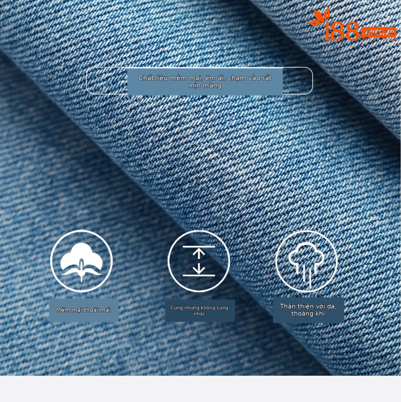 Quần jean nữ ống rộng chất liệu cotton phối lụa, thêu bướm đính kim cương — xanh lam chi tiết 12