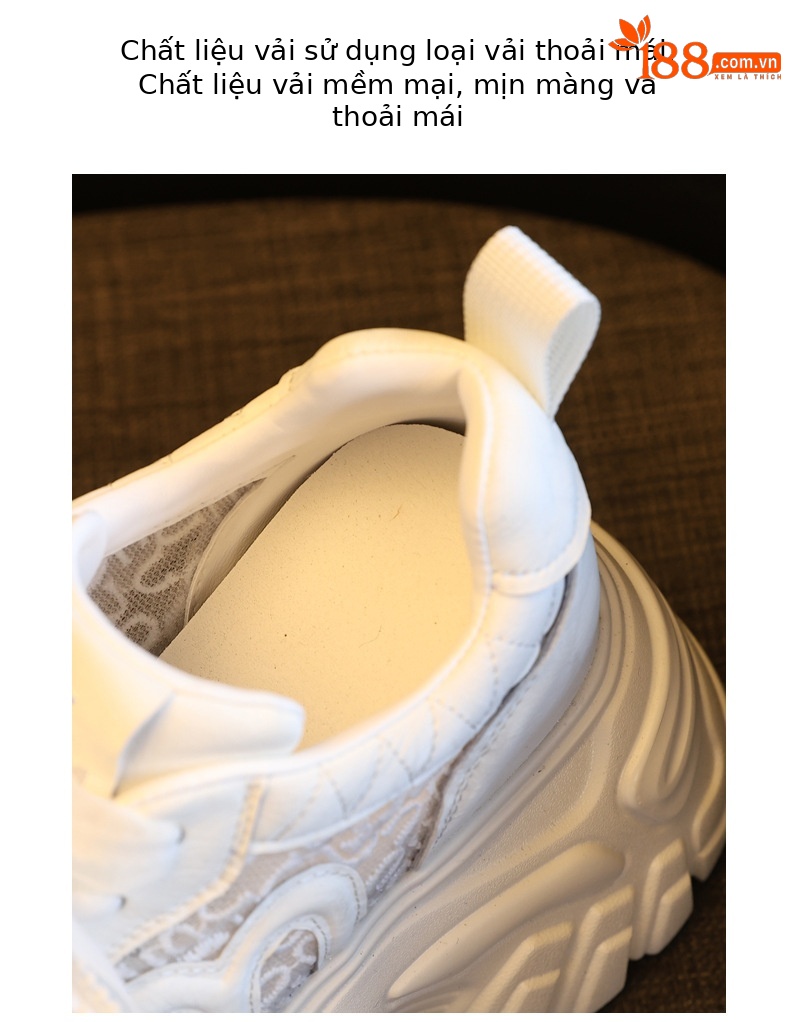 Giày sneaker nữ đế dày lưới thoáng khí phong cách daddy — màu hồng chi tiết 8