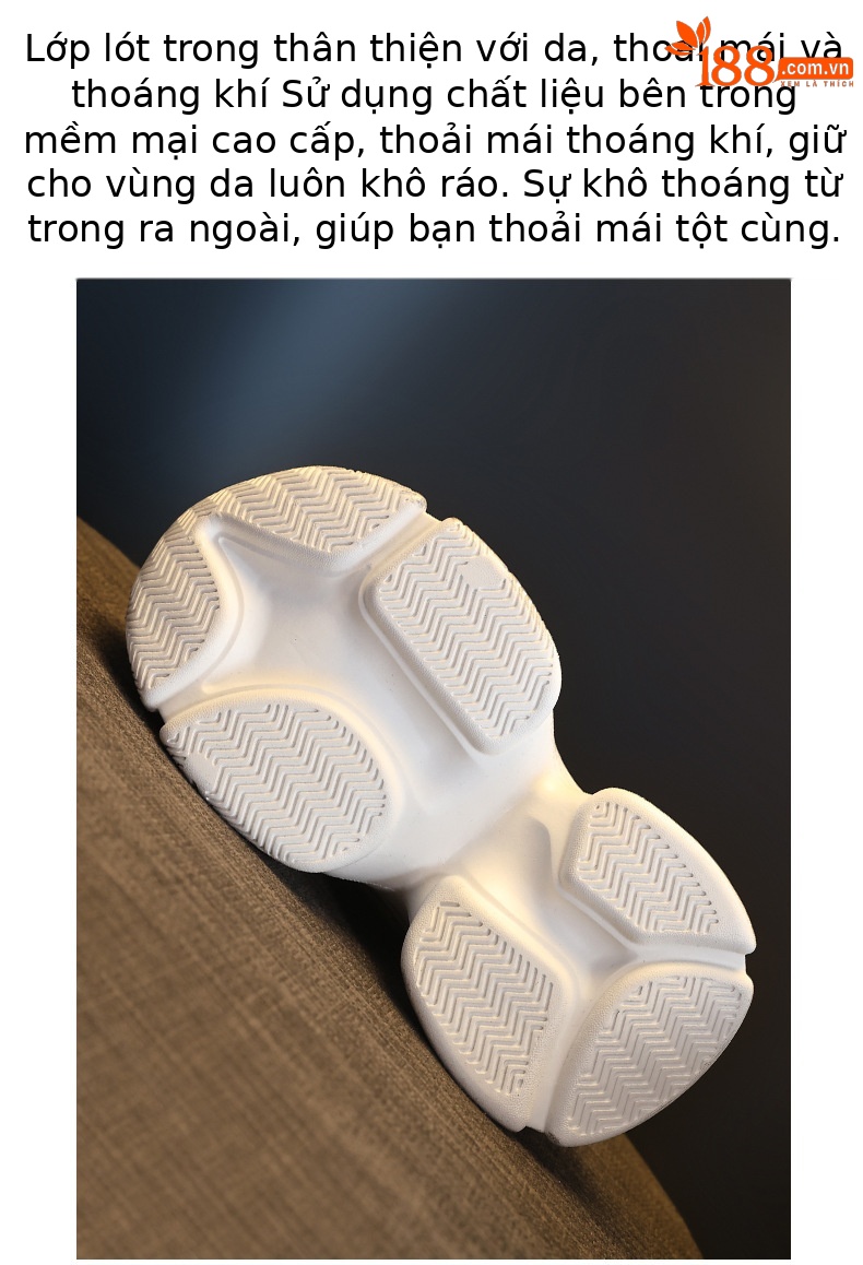 Giày sneaker nữ chunky đế dày tăng chiều cao 10 cm phong cách thể thao — màu trắng chi tiết 9