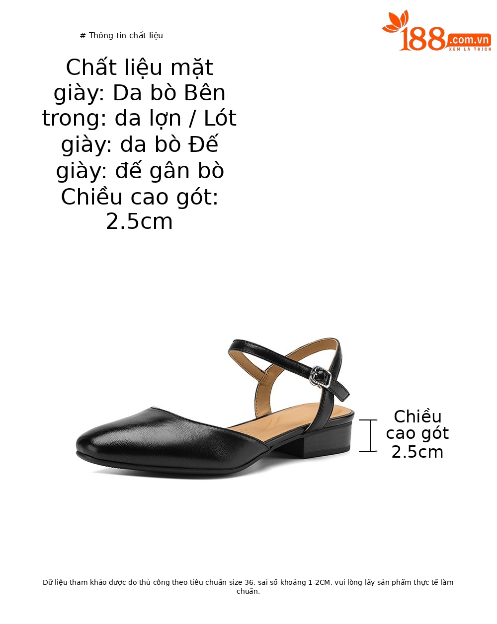 Sandal nữ quai chữ V bít mũi đế bệt phong cách đơn giản — đen chi tiết 5