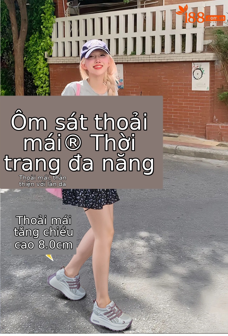 Giày sneaker nữ đế dày tăng chiều cao lưới thoáng khí mùa hè — Tím 5039, Trắng 5039, Vàng 5039 chi tiết 1