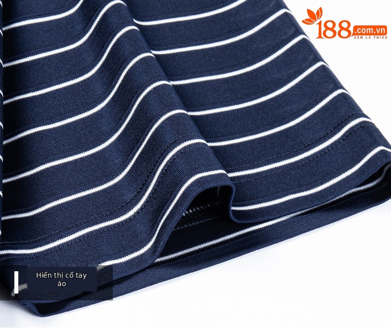 Áo thun nam tơ tằm Mulberry 100% sọc kẻ, form rộng thoải mái — Tây Tạng W - 87 chi tiết 15