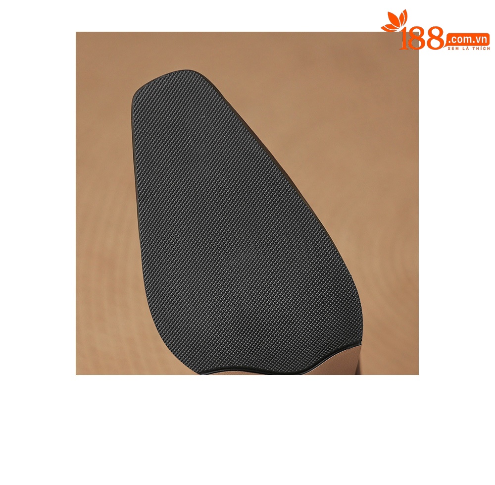 Sandal nữ bít mũi cao gót thô 5 cm, da bò mùa xuân hè — đen chi tiết 11