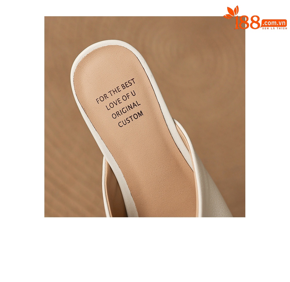 Giày sandal cao gót nữ hở mũi da bò gót thô 5 cm — đen chi tiết 13