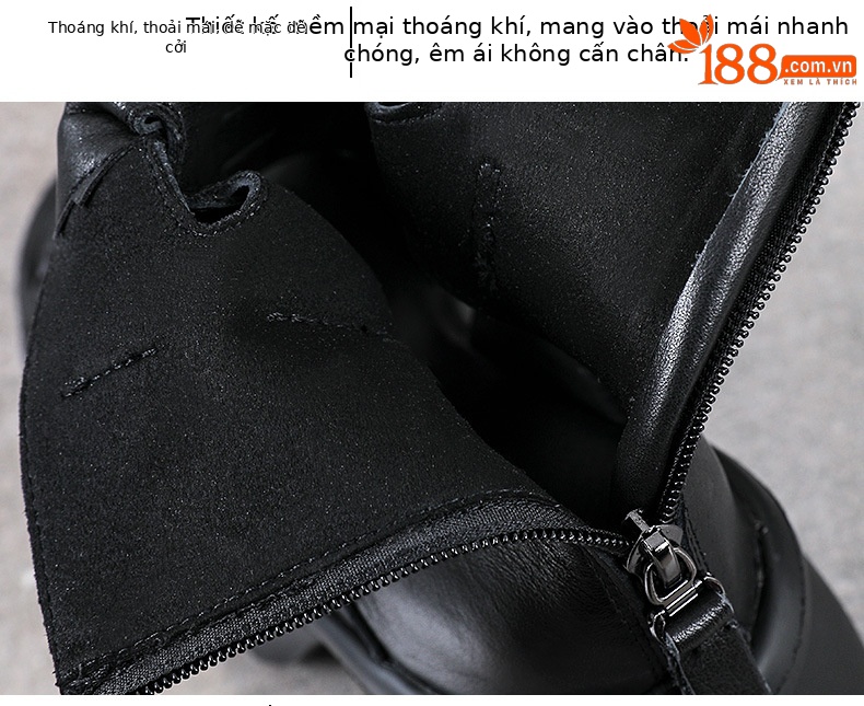 Sandal hở mũi nữ da bò cao gót 9 cm quai khóa xỏ ngón — màu đen chi tiết 6
