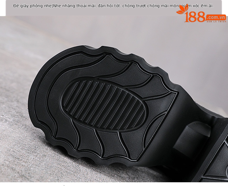 Sandal hở mũi nữ da bò cao gót 9 cm quai khóa xỏ ngón — màu đen chi tiết 7