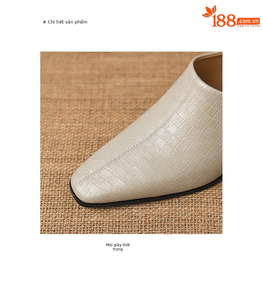 Sandal nữ bít mũi gót thô 5 cm, da bò đơn giản mùa xuân hè — đen chi tiết 18