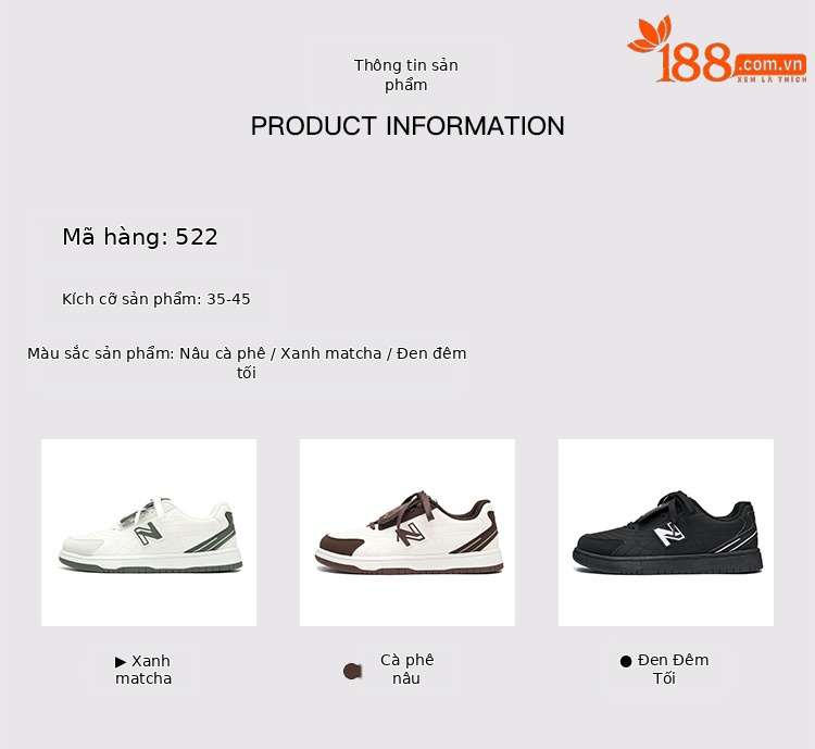 Giày sneaker nữ chạy bộ mesh thoáng khí phong cách thể thao — 522 Đen Đêm chi tiết 7