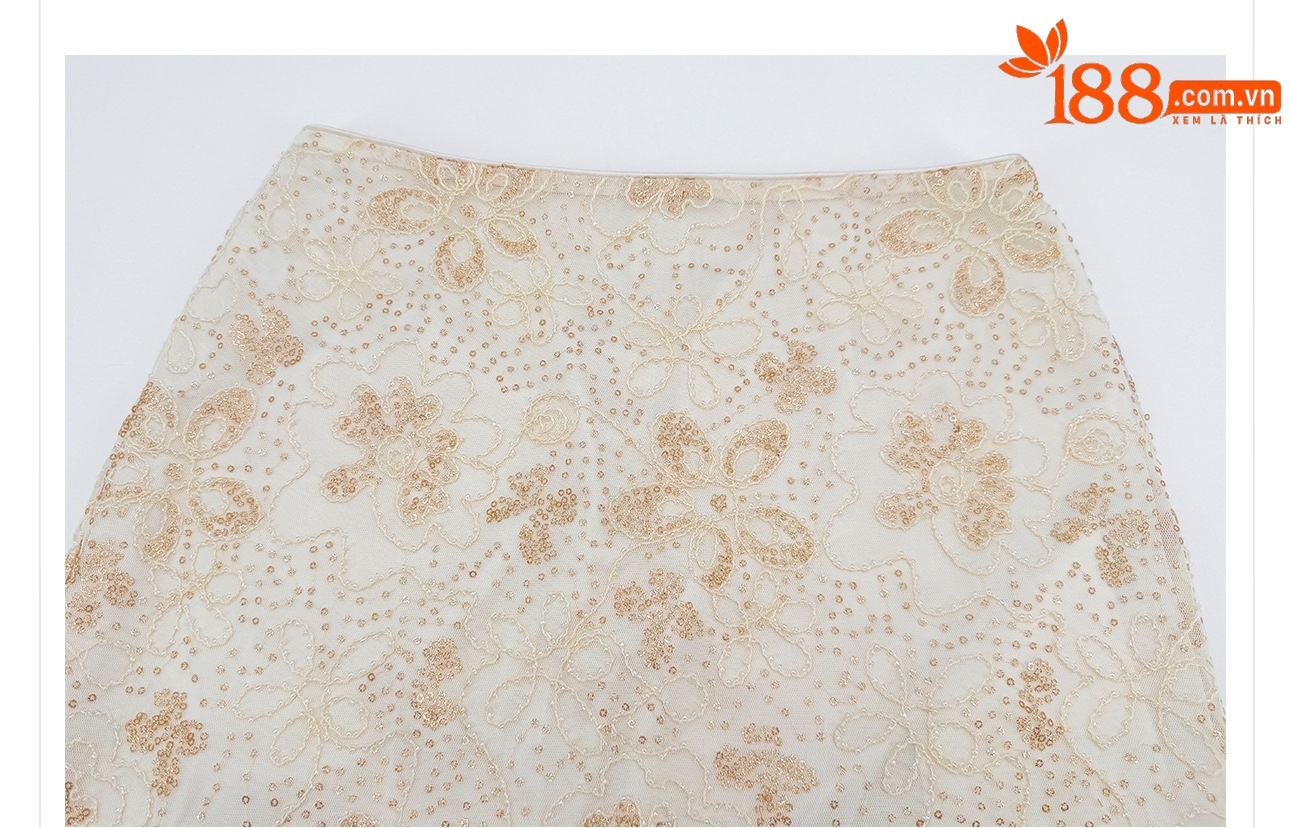 Set áo khoác gile + chân váy/quần dài nữ Tân Trung Hoa họa tiết in hoa vải nhuộm thực vật — Bộ [Áo khoác trắng bạc + Chân váy hồng đào], Bộ [Áo khoác trắng bạc + Quần dài trắng kem], Váy nửa màu hạnh nhân, Vàng trắng chi tiết 22