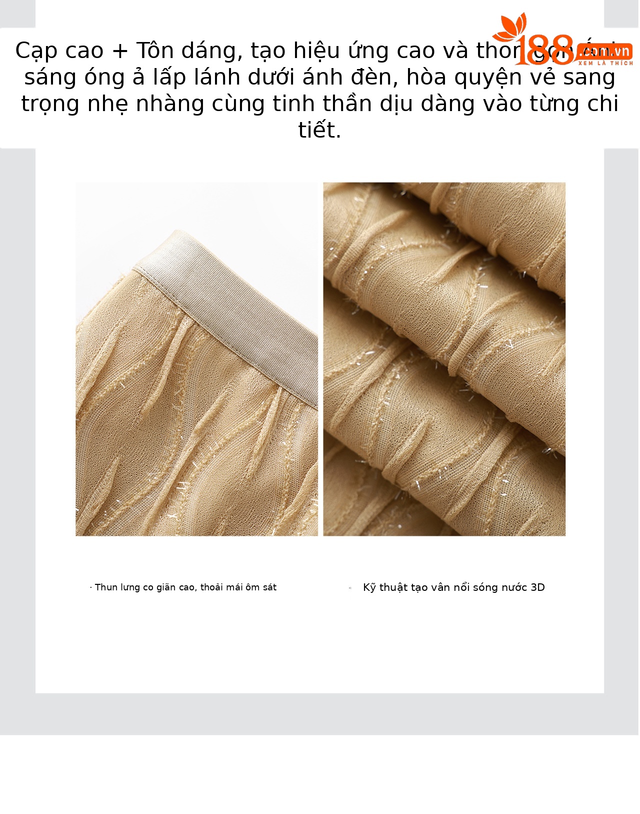 Chân váy bút chì nữ ôm sát, cạp chun thun, chất liệu lụa thủy tinh sợi sáng — màu đen chi tiết 9