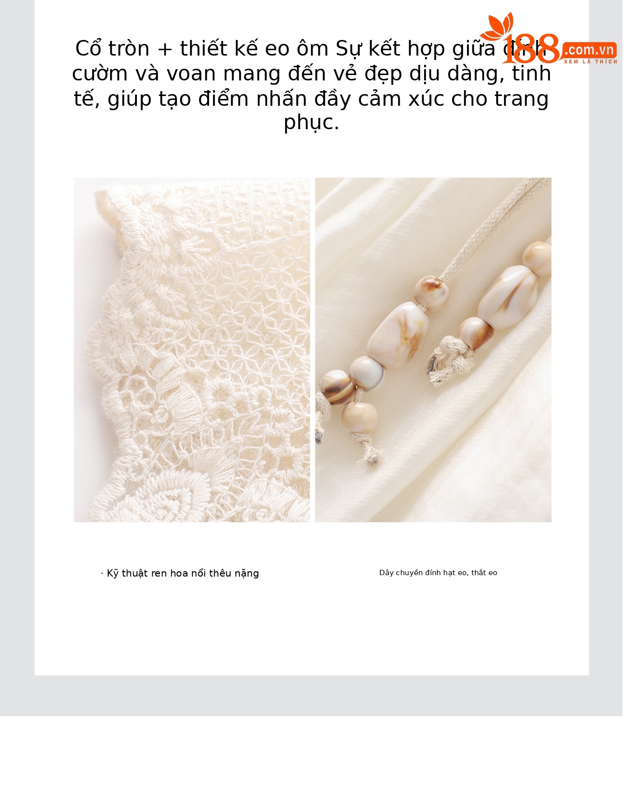 Đầm nữ tay ngắn thêu sequin cotton, thắt lưng eo phong cách Pháp — màu mơ chi tiết 9