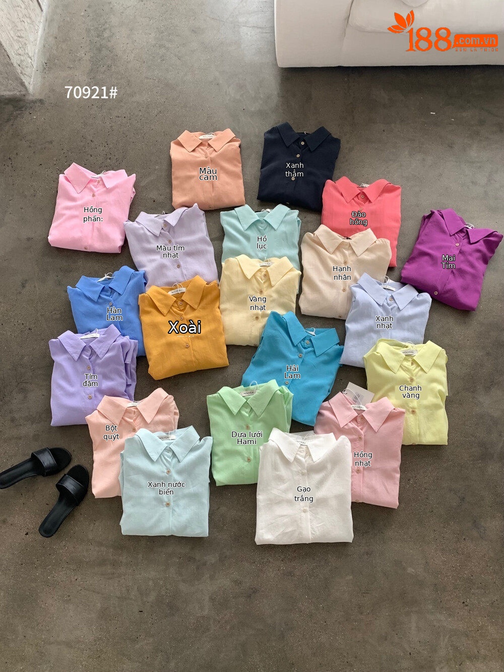 Áo sơ mi nữ dài tay cổ bẻ chất liệu tencel phong cách Hàn Quốc đi làm — màu sắc, Hàn Lan, trắng ngà, xanh nhạt chi tiết 14