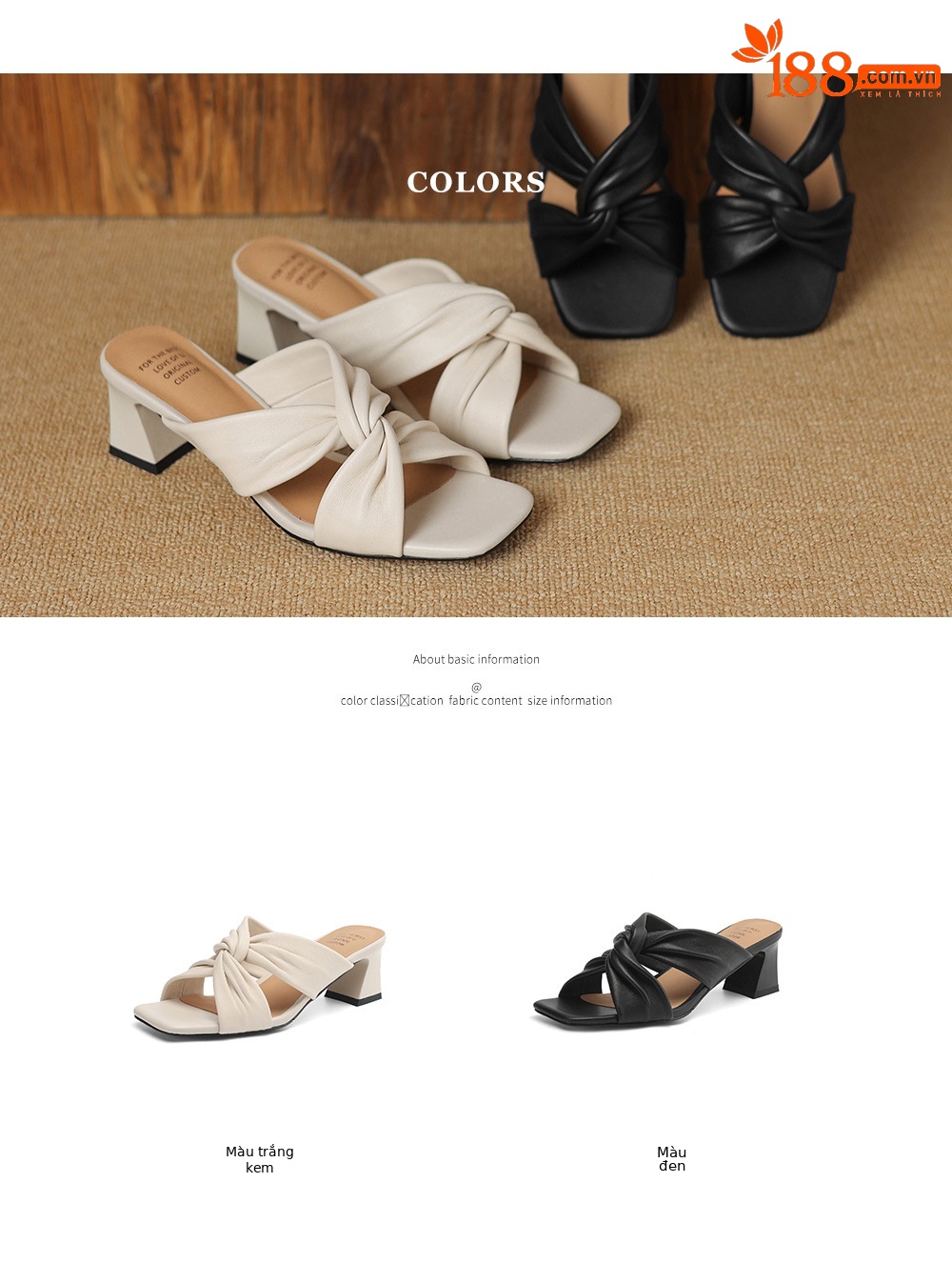 Sandal cao gót nữ quai ngang gót 5 cm phong cách cổ điển — đen chi tiết 6