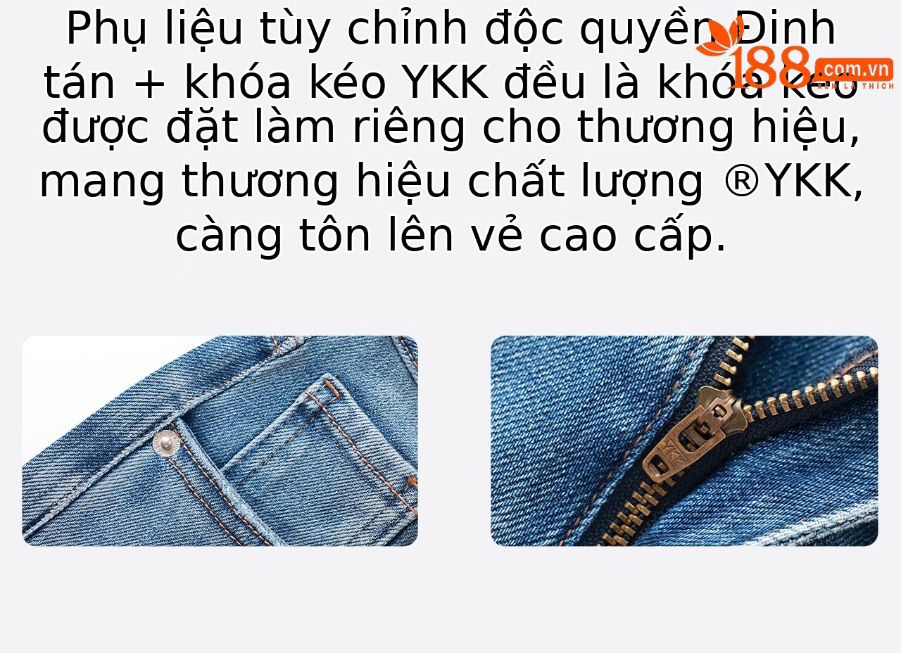 Quần jean ống rộng nữ in hình trái tim, co giãn bốn chiều, dáng suông thoải mái — xanh lam chi tiết 13