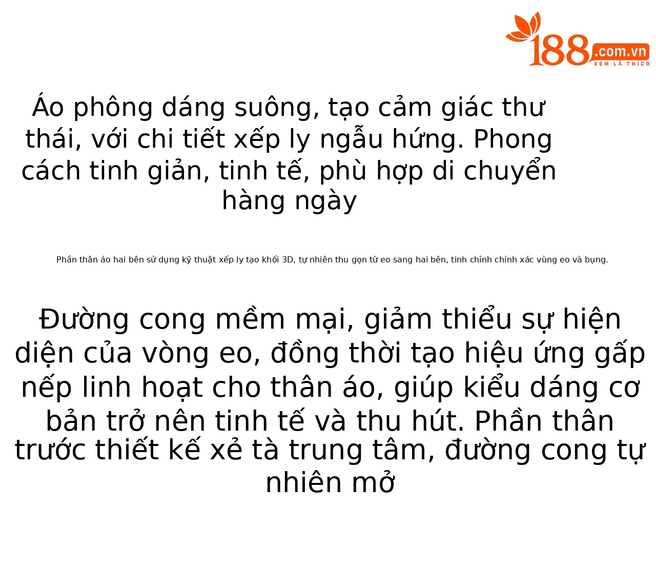 Áo thun nữ cổ tròn thiết kế eo thon, xếp ly tay xòe nhẹ — Angola Đỏ chi tiết 3