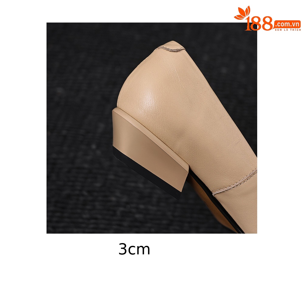 Giày cao gót nữ mũi nhọn da bò rửa nước, gót 3 cm, phong cách Hàn Quốc — đen chi tiết 11