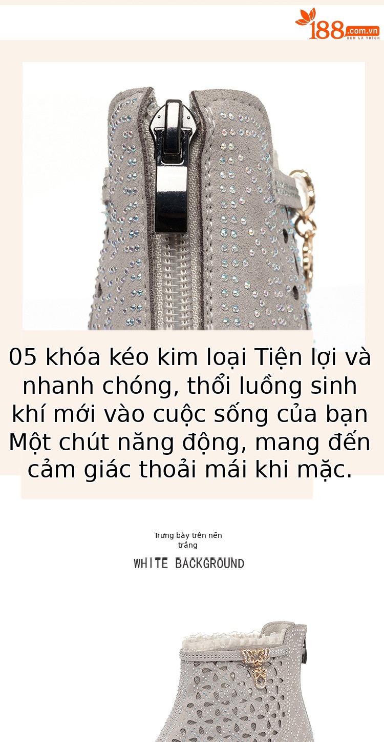 Sandal nữ da thật quai chữ V đế thấp gót 4.5 cm lưới thoáng khí — Đen【Gót trung 4.5cm】 chi tiết 13