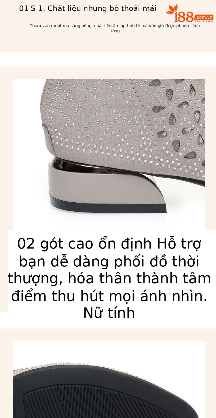 Sandal nữ da thật quai chữ V đế thấp gót 4.5 cm lưới thoáng khí — Đen【Gót trung 4.5cm】 chi tiết 11