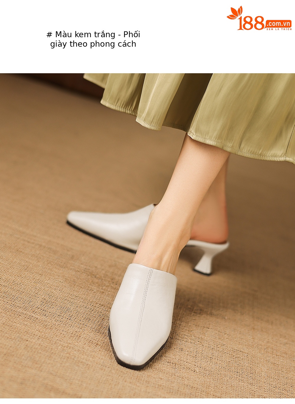 Dép sandal cao gót nữ mũi nhọn quai ngang da dê, gót 5 cm — đen chi tiết 15