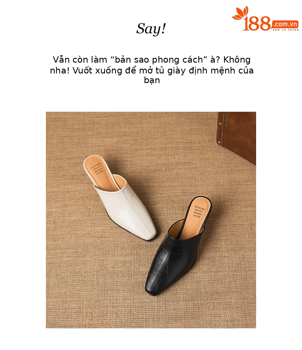Dép sandal cao gót nữ mũi nhọn quai ngang da dê, gót 5 cm — đen chi tiết 17