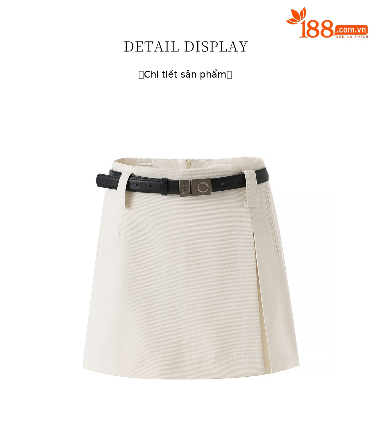 Quần culottes nữ ống rộng cạp cao dáng chữ A phối tơ tằm len tinh xảo — màu đen chi tiết 20