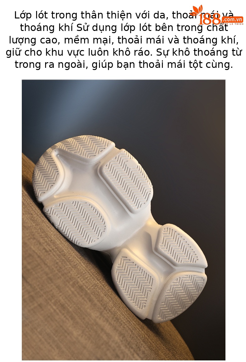 Giày sneaker nữ đế dày tăng chiều cao lưới thoáng khí phong cách giày bố — màu trắng chi tiết 9