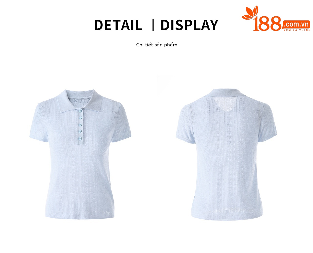 Áo len nữ cổ tròn dệt kim sợi lanh phối lỗ đi làm — màu xanh navy chi tiết 32