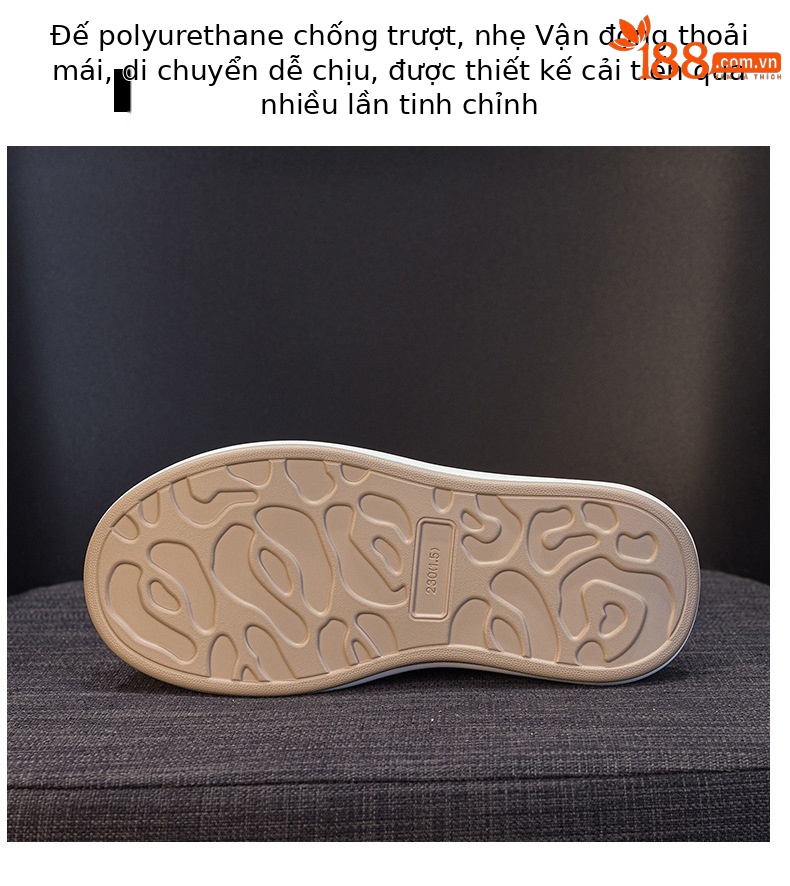 Giày sneaker nữ đế dày da PU trắng phong cách thể thao — Bạc 5056, Vàng 5056 chi tiết 9