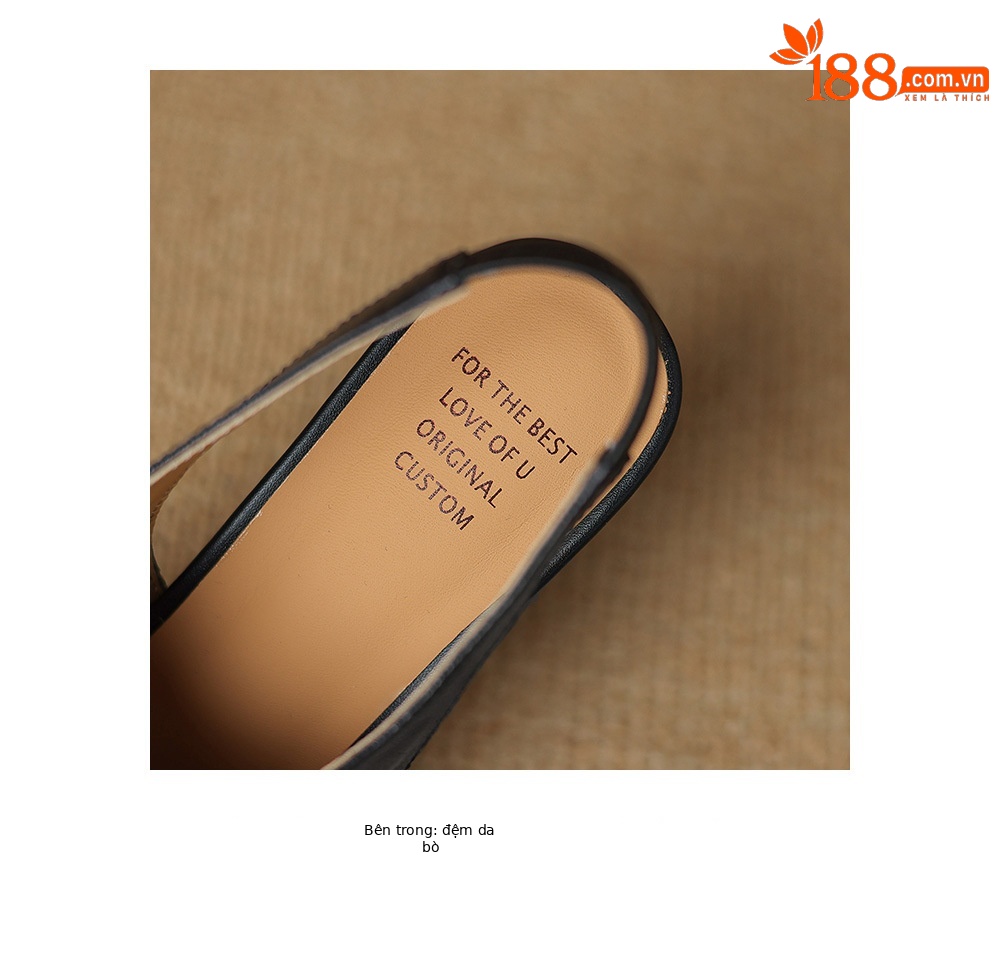 Sandal cao gót nữ hở mũi quai ngang gót vuông 7 cm mũi vuông phong cách Hàn — Đen và cao 7 cm chi tiết 26