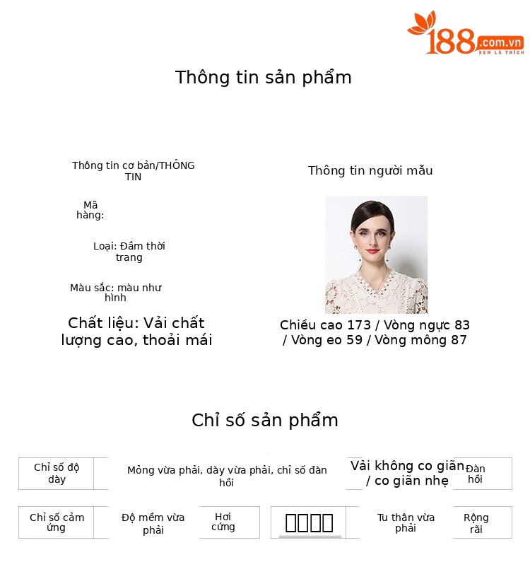 Đầm maxi nữ cổ V ren thắt eo tay ngắn họa tiết rỗng — màu đen, Rượu vang đỏ, màu hồng đậm, màu trắng chi tiết 10