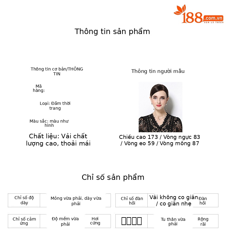 Đầm maxi nữ cổ V ren thắt eo tay ngắn họa tiết rỗng — màu đen, Rượu vang đỏ, màu hồng đậm, màu trắng chi tiết 28