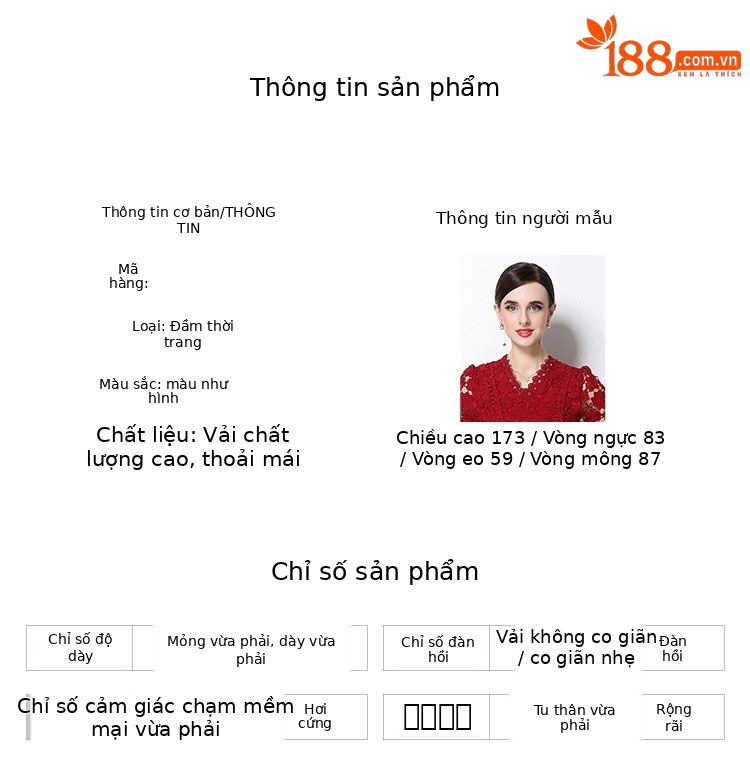 Đầm maxi nữ cổ V ren thắt eo tay ngắn họa tiết rỗng — màu đen, Rượu vang đỏ, màu hồng đậm, màu trắng chi tiết 44