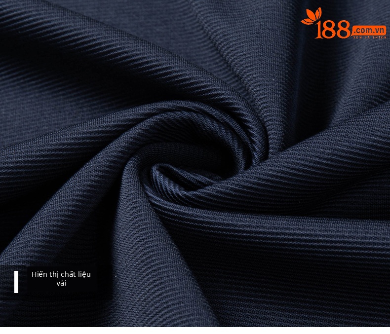 Áo polo nam tay ngắn cổ bẻ cao cấp chất lụa tơ tằm mềm mại — Màu xanh đậm W-81 chi tiết 16