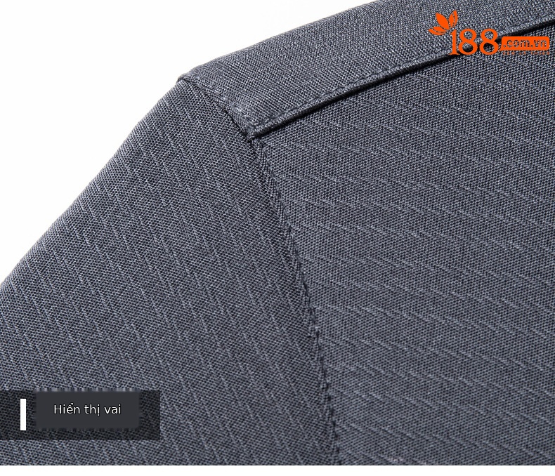 Áo polo nam tay ngắn cổ bẻ lụa mỏng cao cấp — Đen xám W-89 chi tiết 13