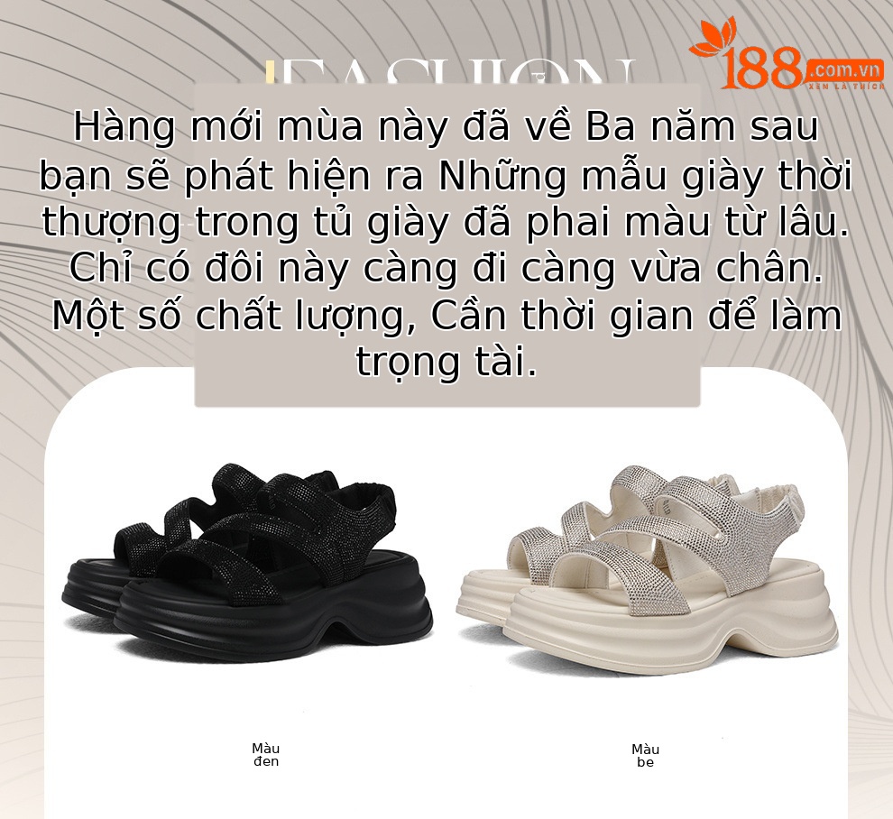 Sandal cao gót nữ đế xuồng đính đá phong cách Hàn Quốc — 6081 Màu be, 6081 Da đen chi tiết 1