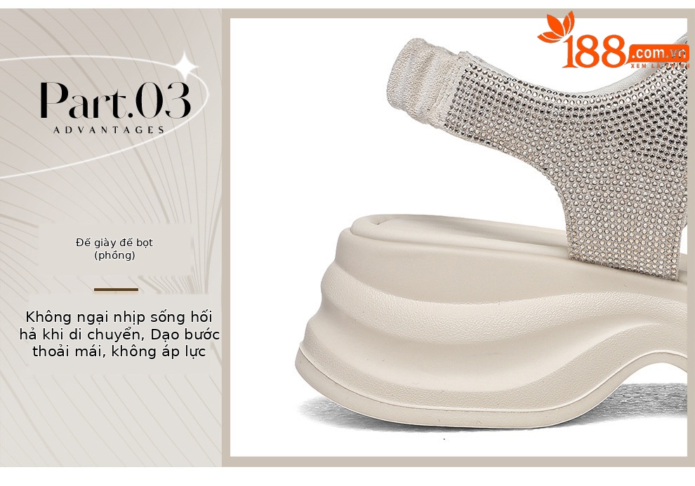 Sandal cao gót nữ đế xuồng đính đá phong cách Hàn Quốc — 6081 Màu be, 6081 Da đen chi tiết 11