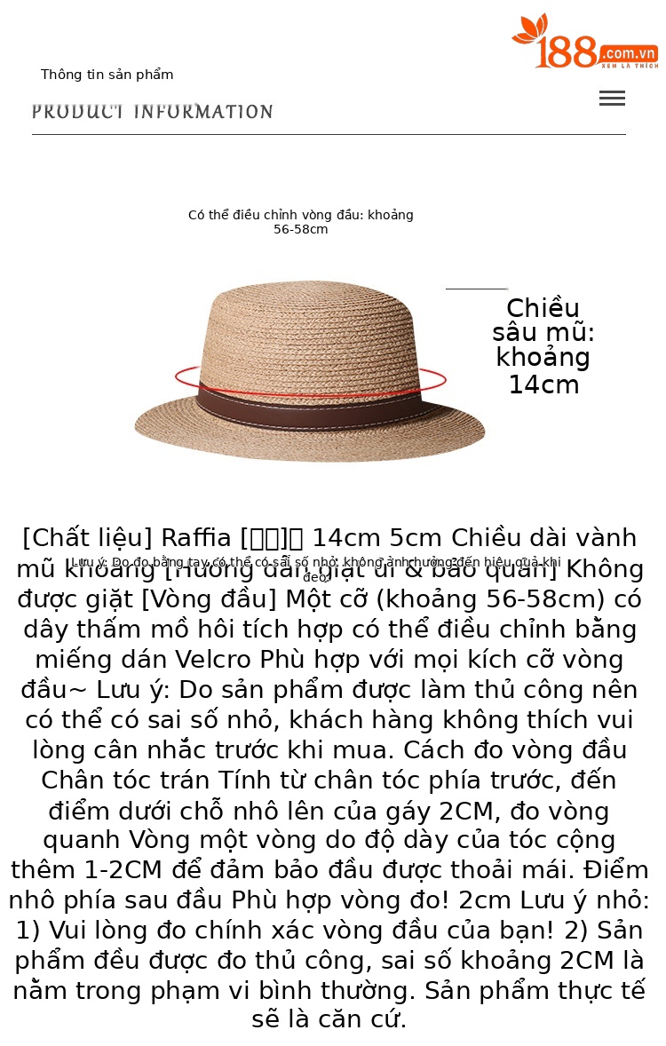 Mũ rộng vành nữ dệt cỏ lafite phong cách nhẹ nhàng, in họa tiết ruy băng, chống nắng đi biển — Màu sắc chi tiết 2