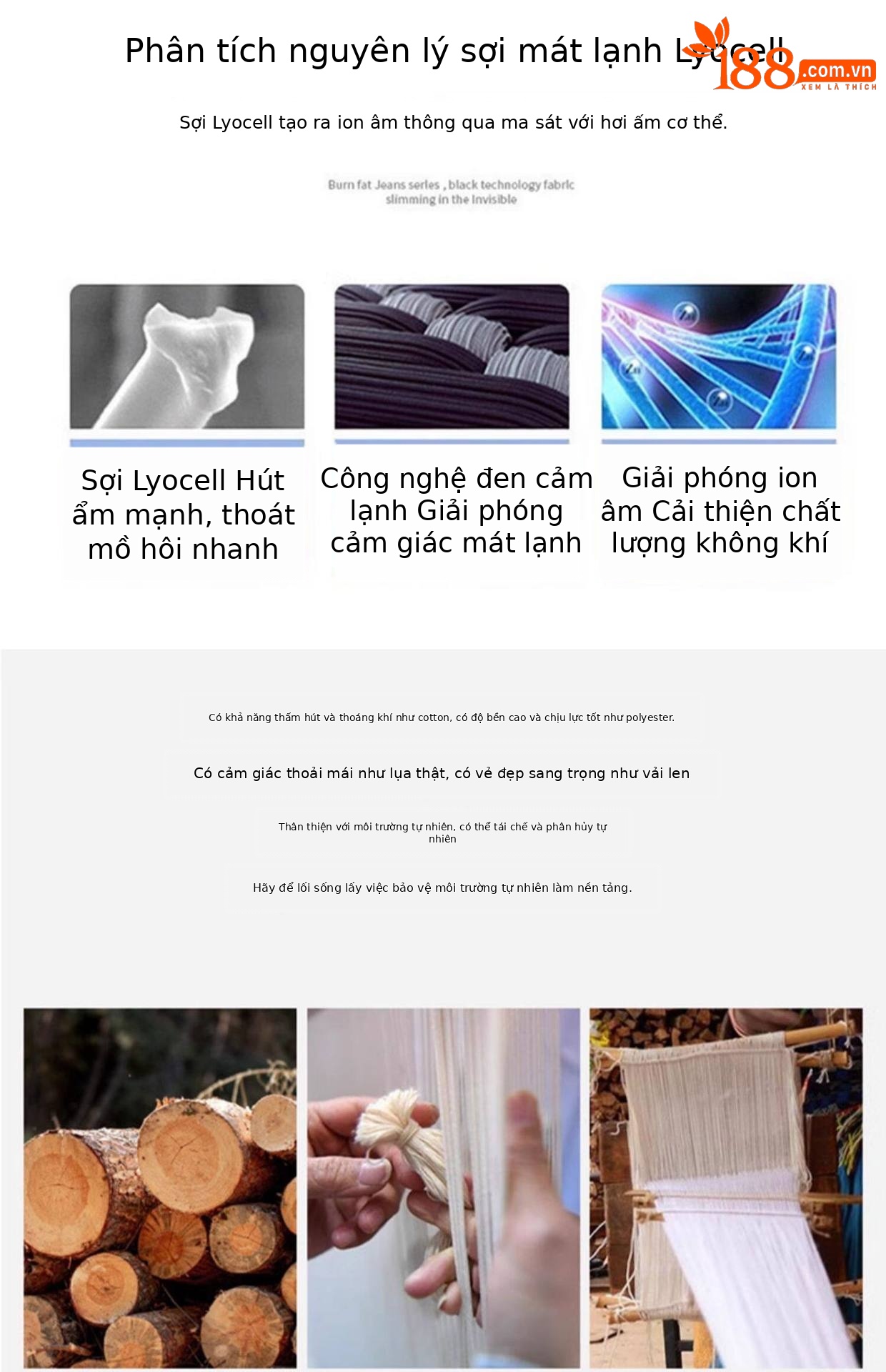 Quần jean ống rộng nữ cạp cao dáng suông vải Tencel xanh nhạt — Quần lửng màu xanh nhạt chi tiết 6