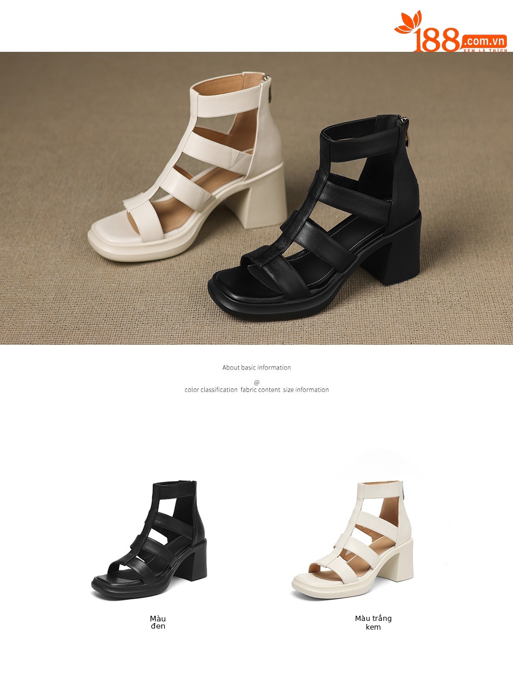 Sandal cao gót nữ mũi vuông hở ngón chân, chất da bò thô, gót 9 cm — đen chi tiết 6