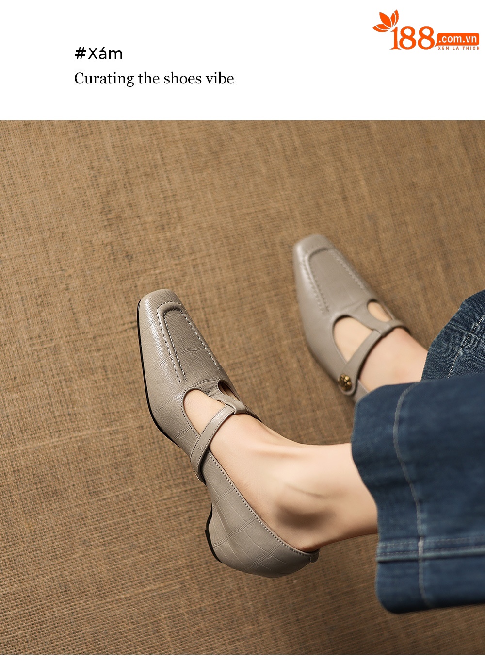 Giày Mary Jane nữ da cừu gót thấp 4.5 cm quai ngang có khóa — đen chi tiết 7