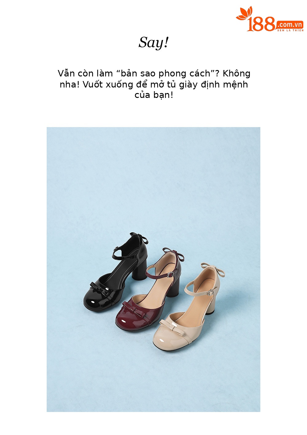 Sandal cao gót nữ mũi tròn bít kiểu Pháp, quai ngang khóa một chữ, gót vuông ổn định — màu đen, Rượu vang đỏ, màu mơ chi tiết 3