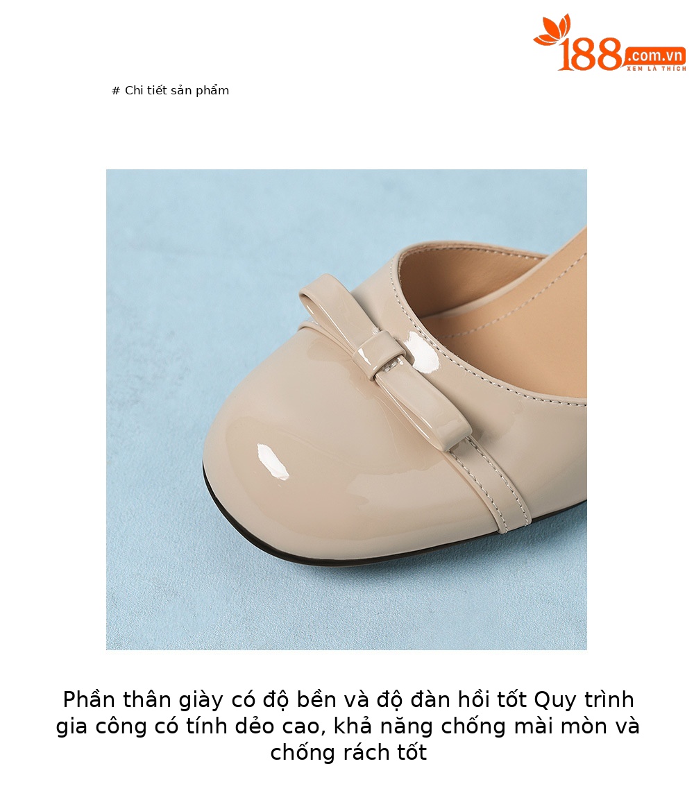 Sandal cao gót nữ mũi tròn bít kiểu Pháp, quai ngang khóa một chữ, gót vuông ổn định — màu đen, Rượu vang đỏ, màu mơ chi tiết 6