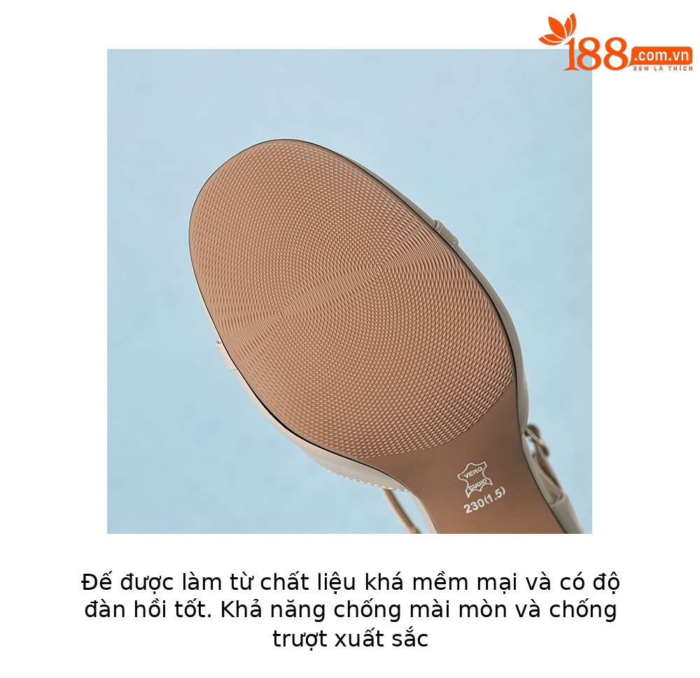 Sandal cao gót nữ mũi tròn bít kiểu Pháp, quai ngang khóa một chữ, gót vuông ổn định — màu đen, Rượu vang đỏ, màu mơ chi tiết 8