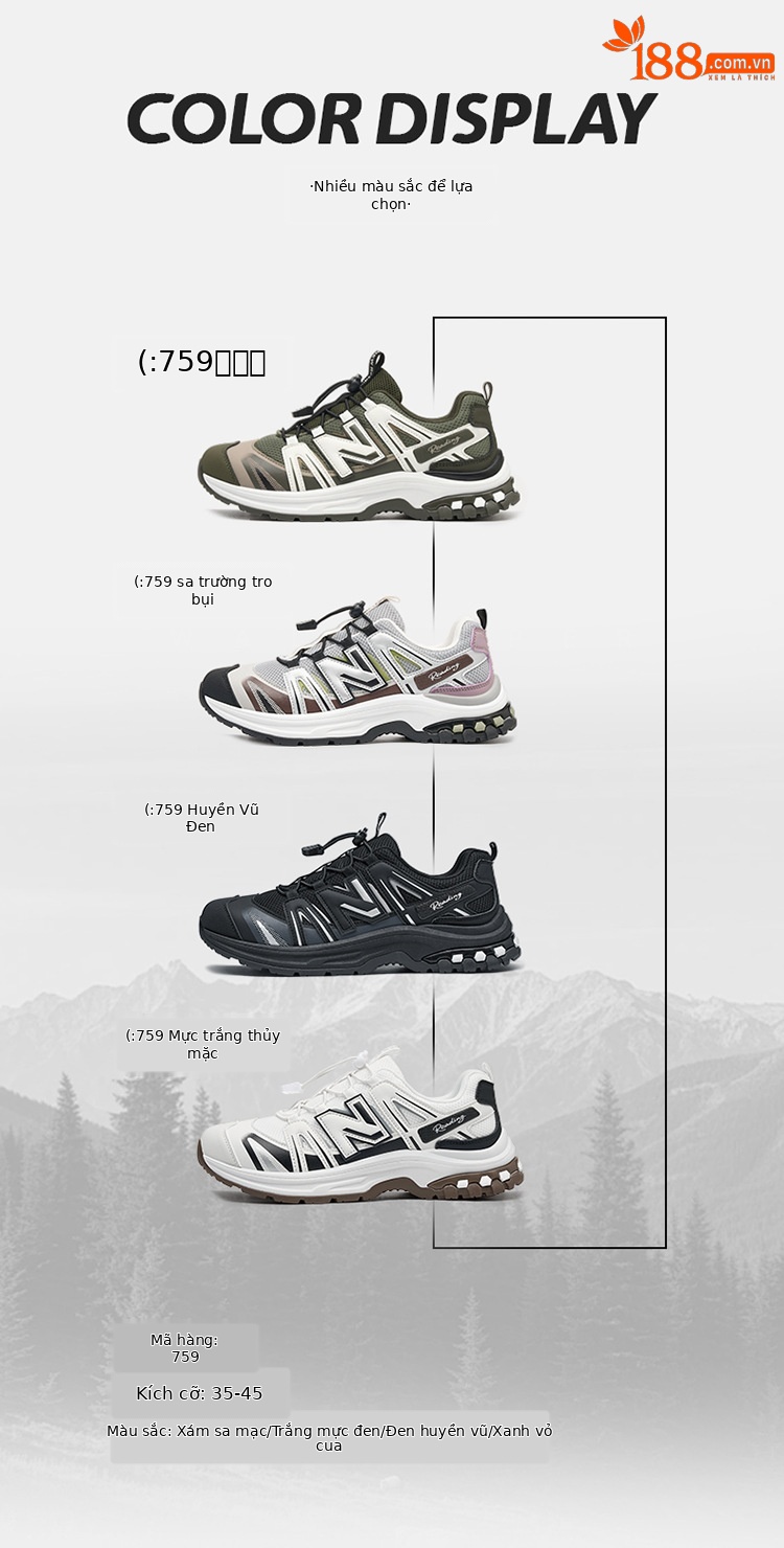 Giày sneaker nam đế dày phong cách Hàn Quốc, tăng chiều cao, form thể thao — 759 Xanh vỏ cua chi tiết 5