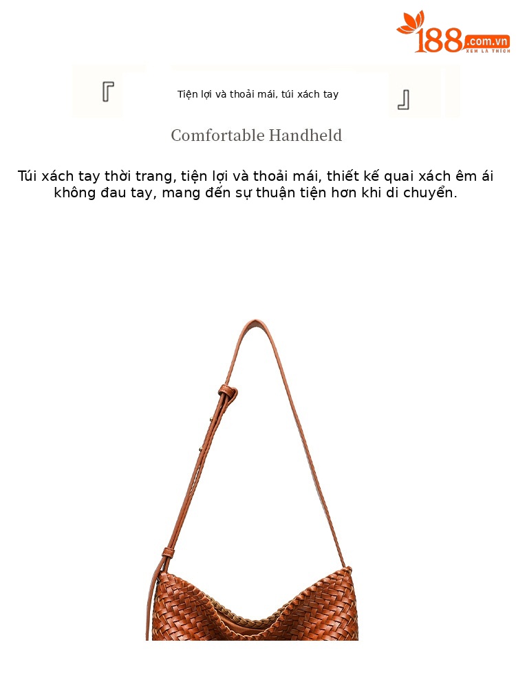 Túi bucket nữ đan móc thủ công dây rút, phong cách boho, đeo chéo hoặc xách tay, dung tích lớn chi tiết 9