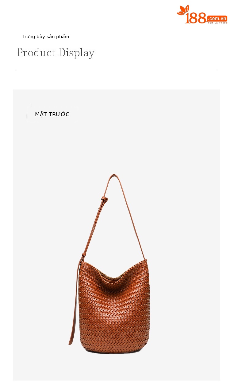 Túi bucket nữ đan móc thủ công dây rút, phong cách boho, đeo chéo hoặc xách tay, dung tích lớn chi tiết 13