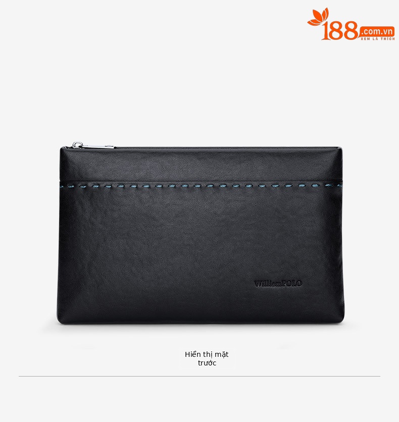 Túi clutch nam da bò cao cấp phong cách phong bì chi tiết 10