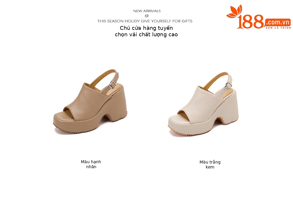 Sandal cao gót nữ hở mũi đế dày quai ngang khóa một chữ — màu trắng ngà, màu mơ chi tiết 5